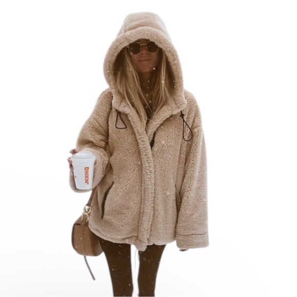 Free People Gabby Cozy Knit Parka in the color Oatmeal | Free People Coats - Picture 2 of 14